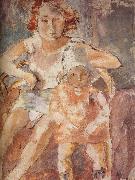 Jules Pascin Younger mother with child oil painting